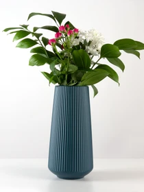Ваза для цветов пластиковая синяя MBM HOME модель DH-FLOWERS-03 DARK BLUE Фото