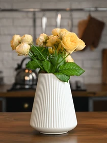 Ваза для цветов пластиковая белая MBM HOME модель DH-FLOWERS-04 WHITE Фото