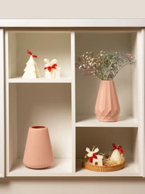 Ваза для цветов пластиковая розовая MBM HOME модель DH-FLOWERS-04 PINK Фото