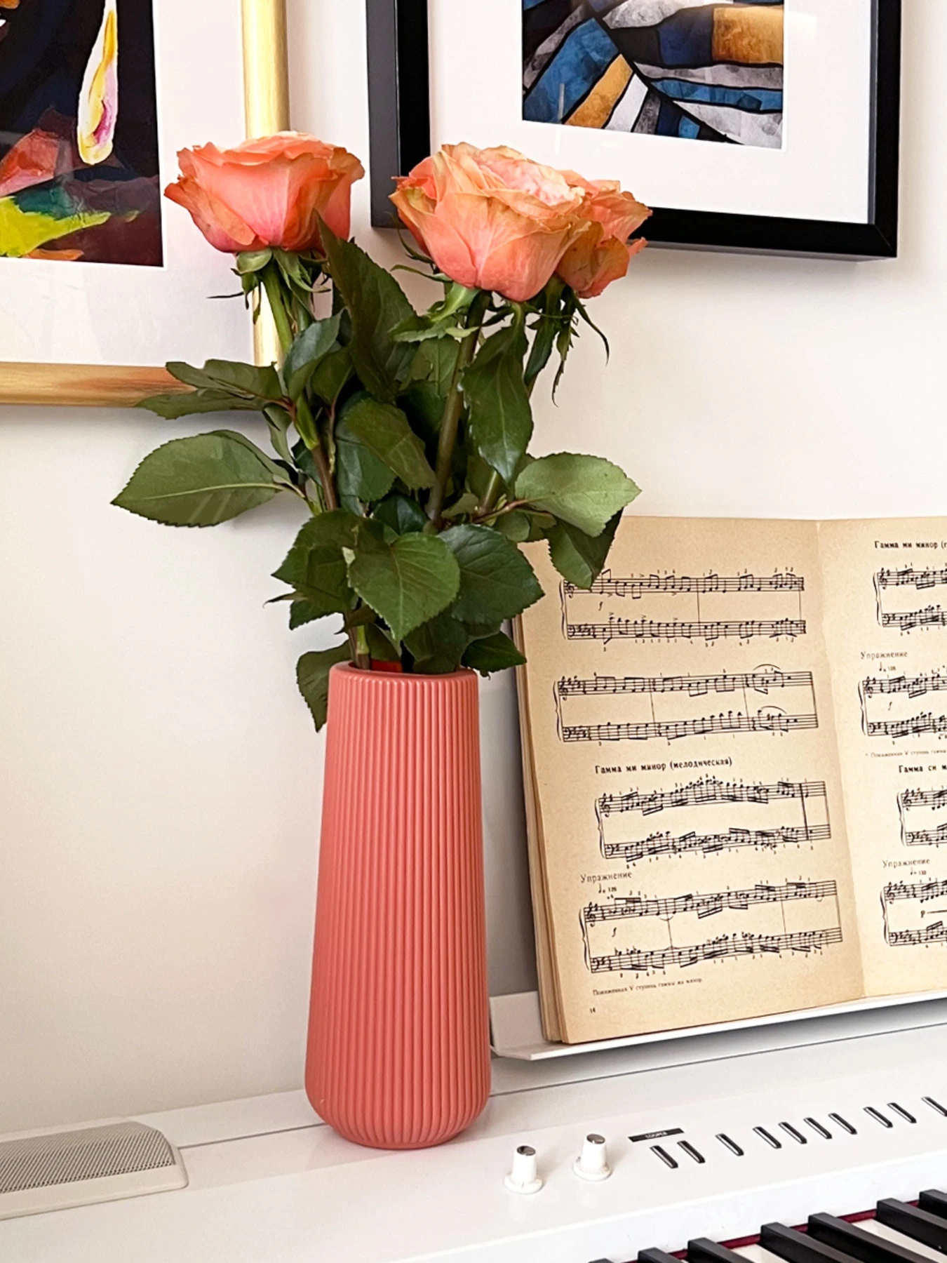 Ваза для цветов пластиковая коралловая MBM HOME модель DH-FLOWERS-05 CORAL Ваза для цветов пластиковая коралловая MBM HOME модель DH-FLOWERS-05 CORAL Фото