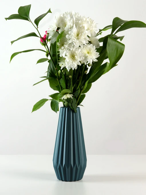 Ваза для квітів пластикова синя MBM HOME модель DH-FLOWERS-06 DARK BLUE Фото