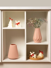 Ваза для цветов пластиковая коралловая MBM HOME модель DH-FLOWERS-06 CORAL Фото