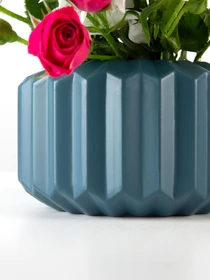 Ваза для цветов пластиковая синяя MBM HOME модель DH-FLOWERS-08 DARK BLUE Фото
