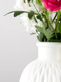 Ваза для цветов пластиковая белая MBM HOME модель DH-FLOWERS-09 WHITE Фото
