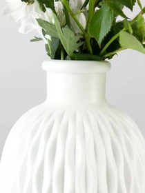 Ваза для цветов пластиковая белая MBM HOME модель DH-FLOWERS-09 WHITE Фото