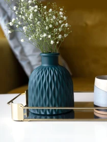 Ваза для цветов пластиковая аквамариновая MBM HOME модель DH-FLOWERS-09 MARINE BLUE Фото
