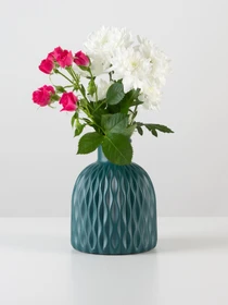 Ваза для цветов пластиковая аквамариновая MBM HOME модель DH-FLOWERS-09 MARINE BLUE Фото