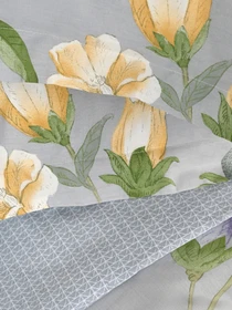 Пододеяльник "Песня цветов" из натурального сатина MBM HOME модель BL-DC-09/10 GRAY/PRINT Фото