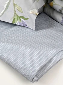 Простынь "Песня цветов" из натурального сатина MBM HOME модель BL-FS-09/10 GRAY Фото