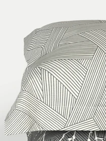 Наволочка "Петрикор" світло-сіра з натурального сатину MBM HOME модель BL-P-09 GRAY/PRINT Фото