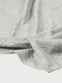 Простынь "Петрикор" из натурального сатина MBM HOME модель BL-FS-13/14 GRAY/PRINT Фото