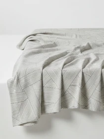 Простынь "Петрикор" из натурального сатина MBM HOME модель BL-FS-13/14 GRAY/PRINT Фото