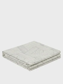 Простынь "Петрикор" из натурального сатина MBM HOME модель BL-FS-13/14 GRAY/PRINT Фото