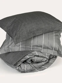 Наволочка "Сутінки" темно-сіра з натурального сатину MBM HOME модель BL-P-07 GRAY/PRINT Фото