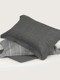 Наволочка "Сутінки" темно-сіра з натурального сатину MBM HOME модель BL-P-07 GRAY/PRINT Фото