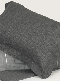 Наволочка "Сутінки" темно-сіра з натурального сатину MBM HOME модель BL-P-07 GRAY/PRINT Фото