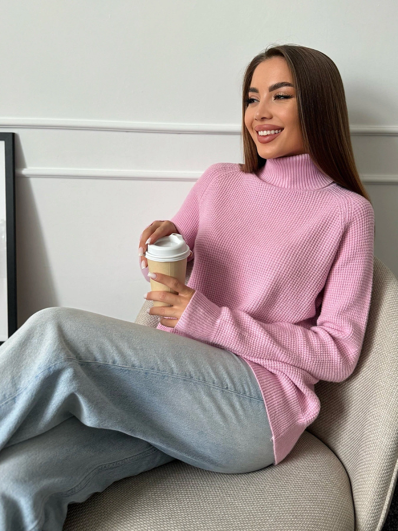Светри та кардигани ISSA Plus модель WN20-658_розовый Фото