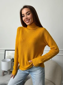 Свитры и кардиганы ISSA Plus модель WN20-658_горчичный Фото