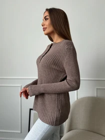 Свитры и кардиганы ISSA Plus модель WN20-659_коричневый Фото