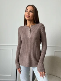 Свитры и кардиганы ISSA Plus модель WN20-659_коричневый Фото