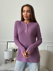 Свитры и кардиганы ISSA Plus модель WN20-659_сиреневый Фото