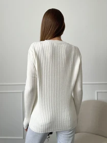 Свитры и кардиганы ISSA Plus модель WN20-659_молочный Фото
