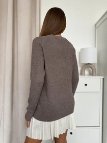 Свитры и кардиганы ISSA Plus модель WN20-662_коричневый Фото