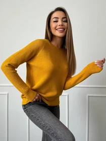 Свитры и кардиганы ISSA Plus модель WN20-662_горчичный Фото