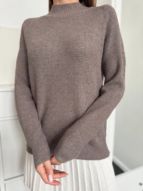 Свитры и кардиганы ISSA Plus модель WN20-663_коричневый Фото