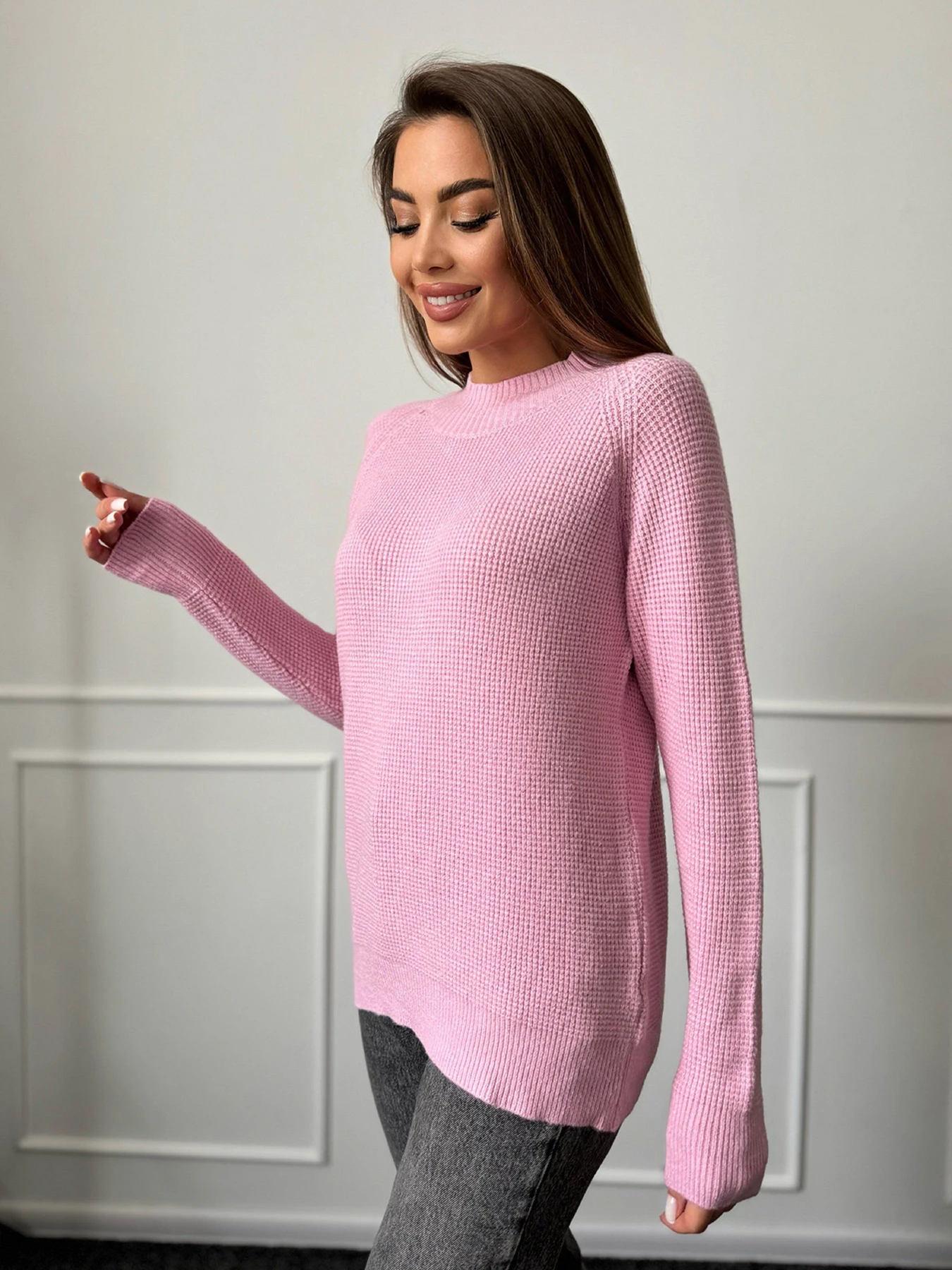 Свитры и кардиганы ISSA Plus модель WN20-663_розовый Фото