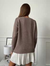 Свитры и кардиганы ISSA Plus модель WN20-664_коричневый Фото
