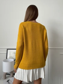 Свитры и кардиганы ISSA Plus модель WN20-664_горчичный Фото