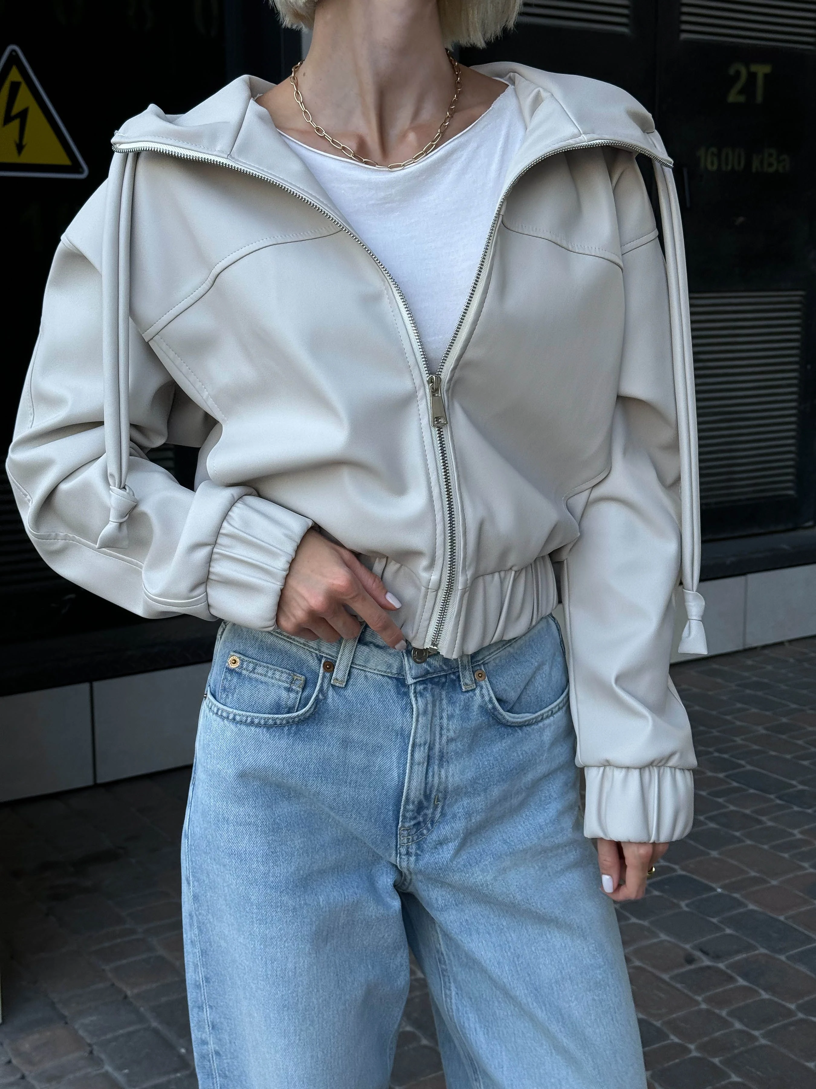 Жіноча Шкіряна куртка Jadone Fashion фото 3