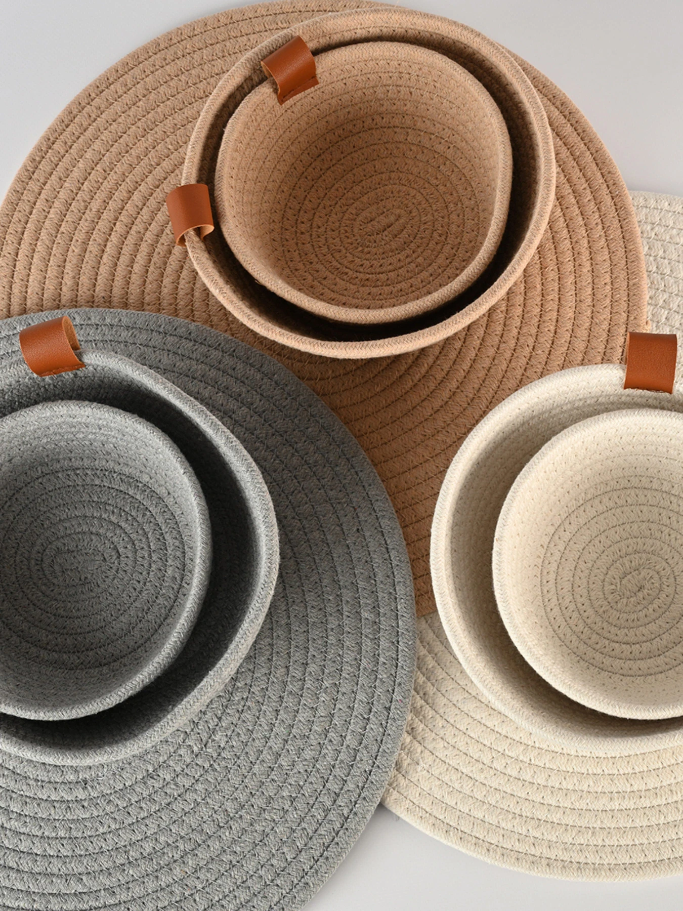 Корзина плетеная круглая бежевая MBM HOME модель TH-33 BEIGE Корзина плетеная круглая бежевая MBM HOME модель TH-33 BEIGE Фото
