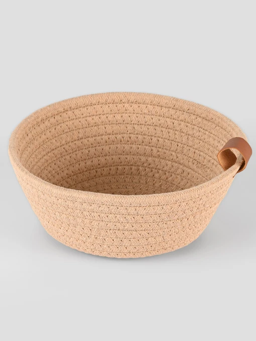 Кошик плетений круглий бежевий MBM HOME модель TH-33 BEIGE Фото