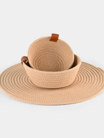 Корзина плетеная круглая бежевая MBM HOME модель TH-33 BEIGE Фото