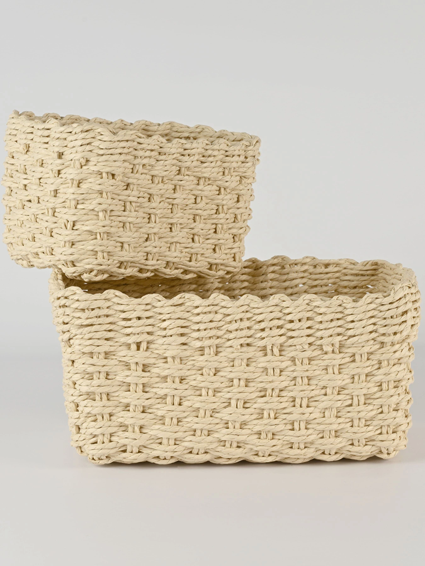 Корзина плетеная прямоугольная бежевая MBM HOME модель TH-34 BEIGE Корзина плетеная прямоугольная бежевая MBM HOME модель TH-34 BEIGE Фото