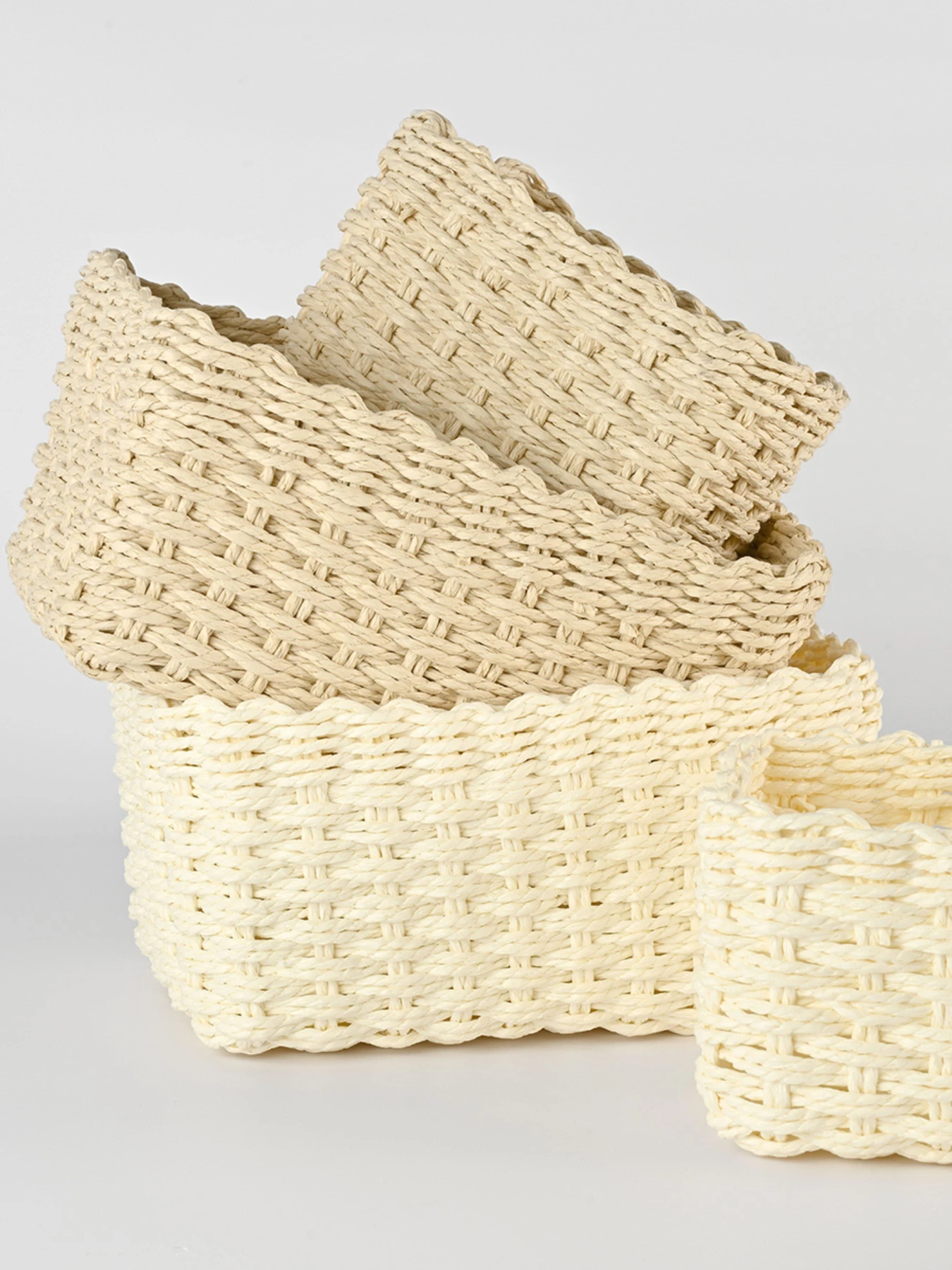 Корзина плетеная прямоугольная бежевая MBM HOME модель TH-34 BEIGE Корзина плетеная прямоугольная бежевая MBM HOME модель TH-34 BEIGE Фото