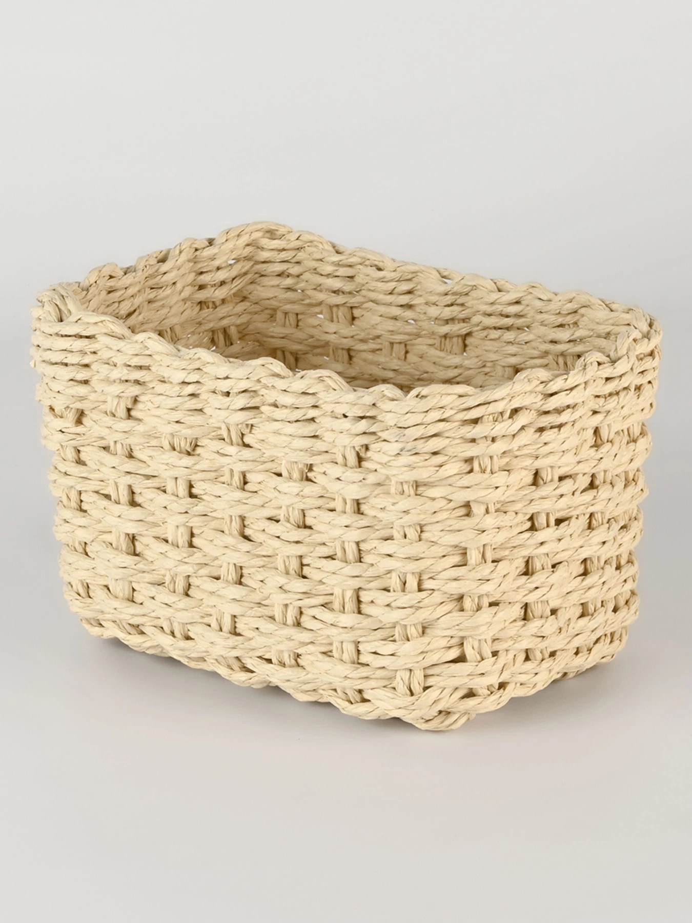 Корзина плетеная прямоугольная бежевая MBM HOME модель TH-34 BEIGE Корзина плетеная прямоугольная бежевая MBM HOME модель TH-34 BEIGE Фото