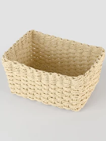 Корзина плетеная прямоугольная бежевая MBM HOME модель TH-34 BEIGE Фото