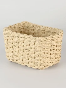 Кошик плетений прямокутний бежевий MBM HOME модель TH-34 BEIGE Фото