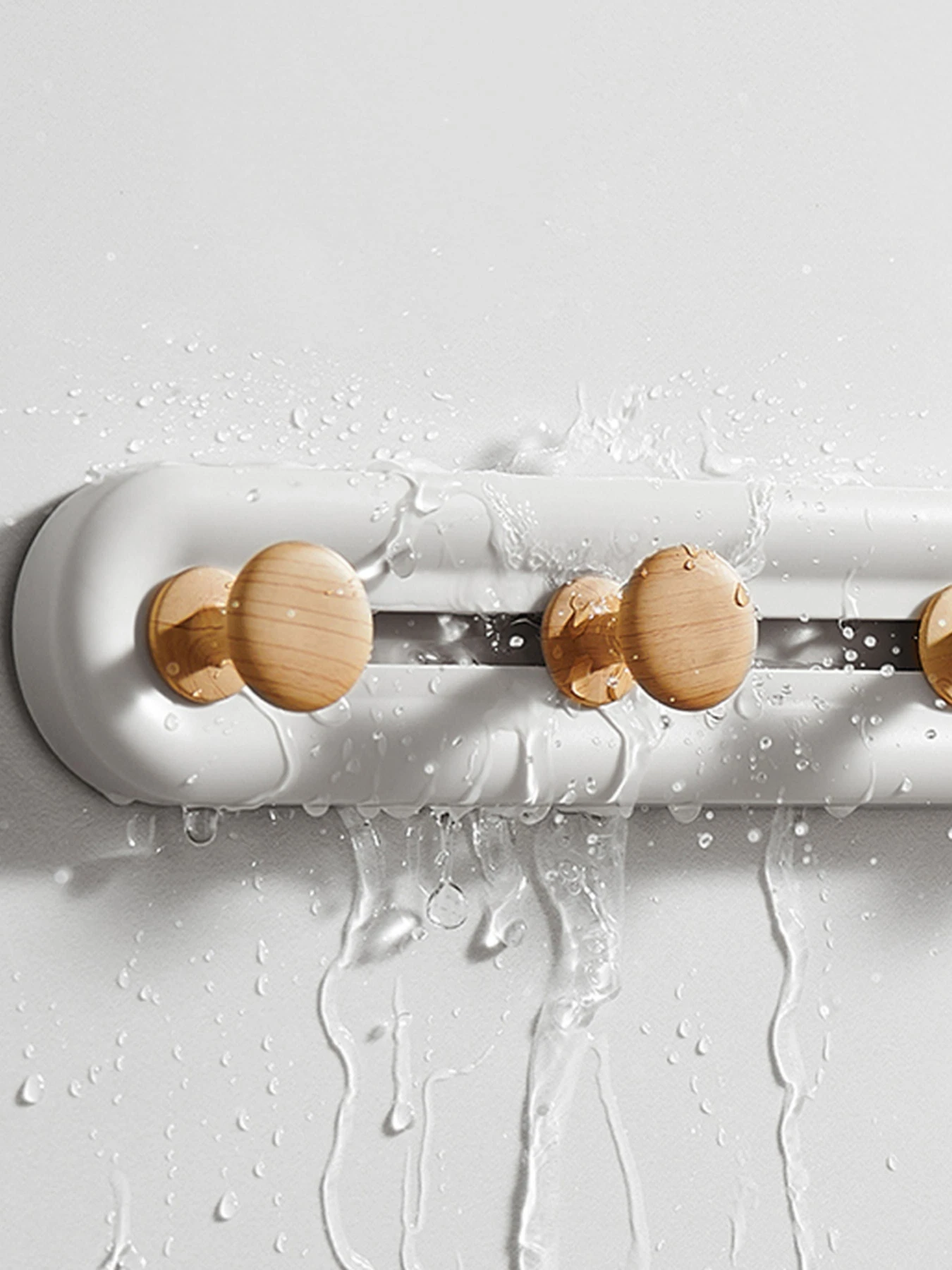Вешалка на 3 крючка белая/дерево MBM HOME модель HP-01/3 WHITE/WOOD Вешалка на 3 крючка белая/дерево MBM HOME модель HP-01/3 WHITE/WOOD Фото