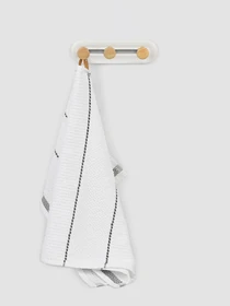Вешалка на 3 крючка белая/дерево MBM HOME модель HP-01/3 WHITE/WOOD Фото