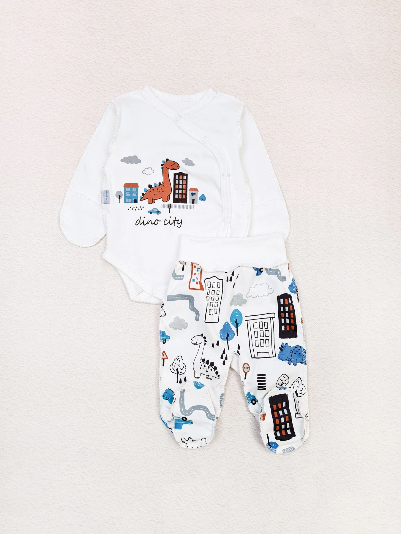 Одяг для немовлят Dexter’s модель DinoinTownWhiteBDSTDXT Фото