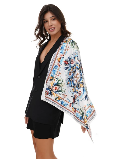 MyScarf Basic Хустка колір білий фото 2