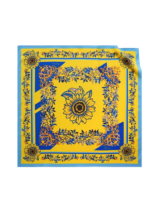 MyScarf Basic Хустка колір синьо-жовтий фото 3