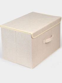 Ящик для хранения с крышкой кремовый MBM HOME модель TH-07 CREAM Фото