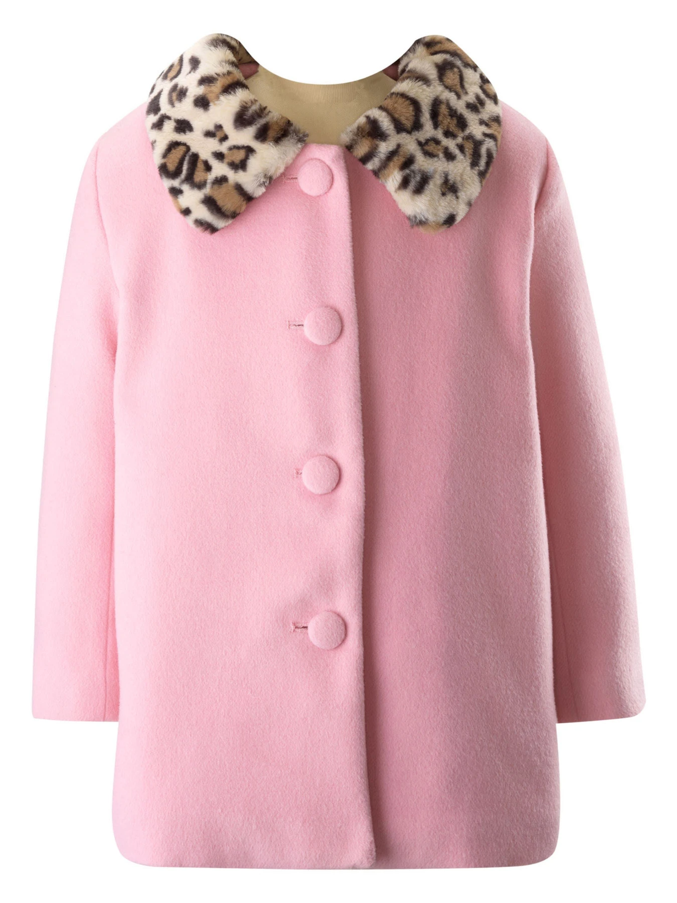 Пальто и плащи Rachel Riley Leopard Faux Fur Collar модель GCT116PKADR Пальто и плащи Rachel Riley Leopard Faux Fur Collar модель GCT116PKADR Фото