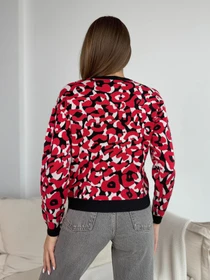 Свитры и кардиганы ISSA Plus модель WN20-668_красный_черный Фото