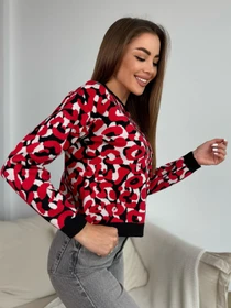 Свитры и кардиганы ISSA Plus модель WN20-668_красный_черный Фото